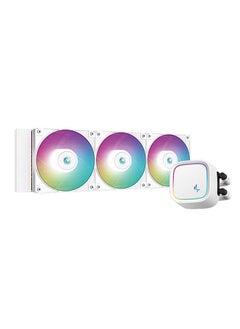 DEEPCOOL Deepcool LE720 ARGB AIO Liquid CPU Cooler, 360mm Radiator, 3x High-Performance aRGB Fans, 500~2250 RPM Fan Speed, 85.85 CFM Fan Airflow, Hydro Bearing Type, White R-LE720-WHAMMN-G-1  - Image 1