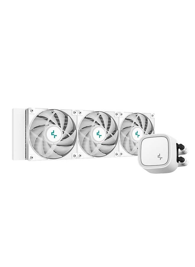DEEPCOOL - Deepcool LE720 ARGB AIO Liquid CPU Cooler, 360mm Radiator, 3x High-Performance aRGB Fans, 500~2250 RPM Fan Speed, 85.85 CFM Fan Airflow, Hydro Bearing Type, White R-LE720-WHAMMN-G-1 - Image 1