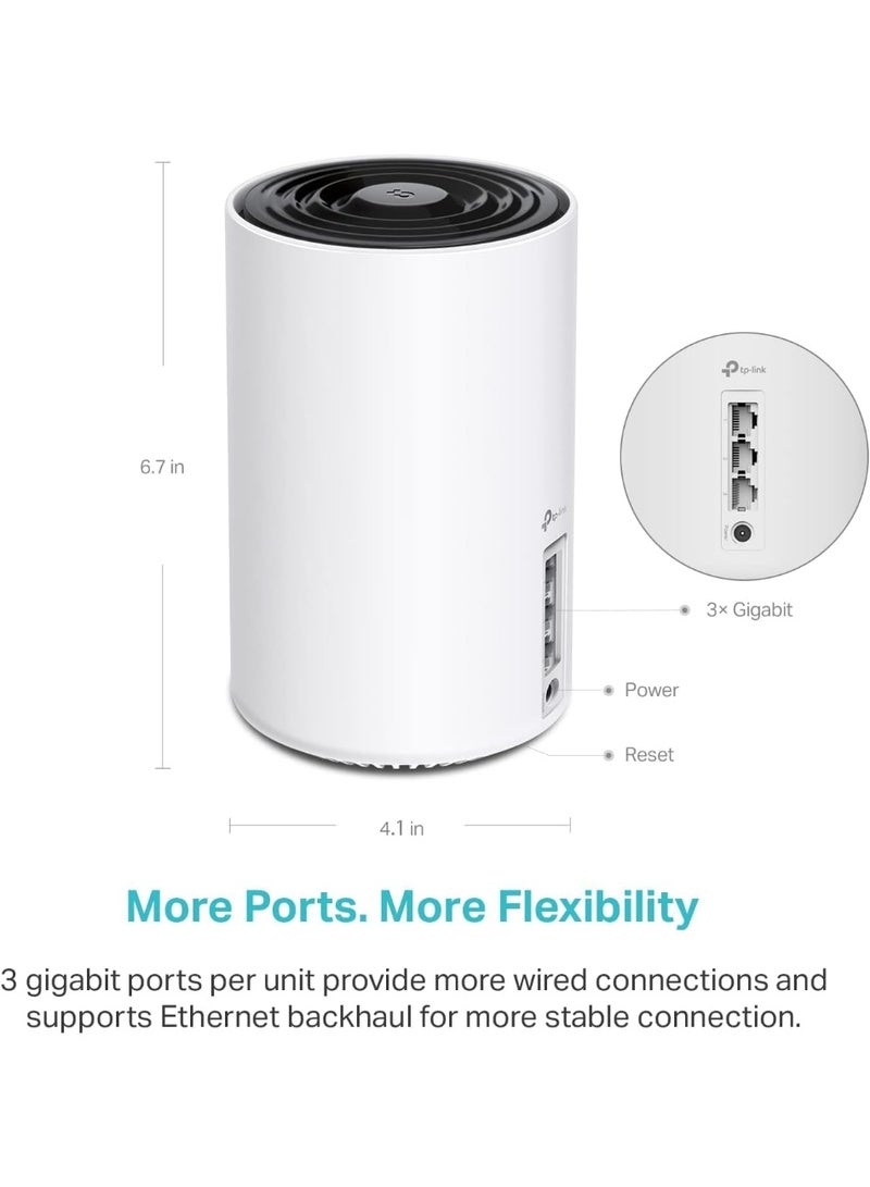TP-Link Deco AXE5400 Tri-Band WiFi 6E Mesh System(Deco XE75) - Covers up to 5500 Sq.Ft, Replaces WiFi Router and Extender, AI-Driven Mesh, New 6GHz Band, 2-Pack white - Image 4