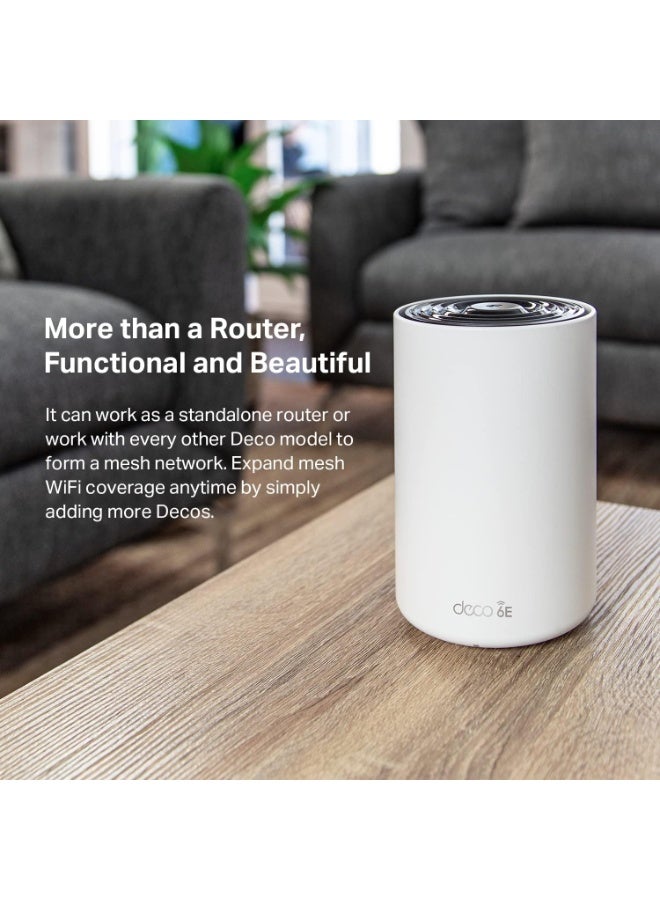 TP-Link Deco AXE5400 Tri-Band WiFi 6E Mesh System(Deco XE75) - Covers up to 5500 Sq.Ft, Replaces WiFi Router and Extender, AI-Driven Mesh, New 6GHz Band, 2-Pack white - Image 3