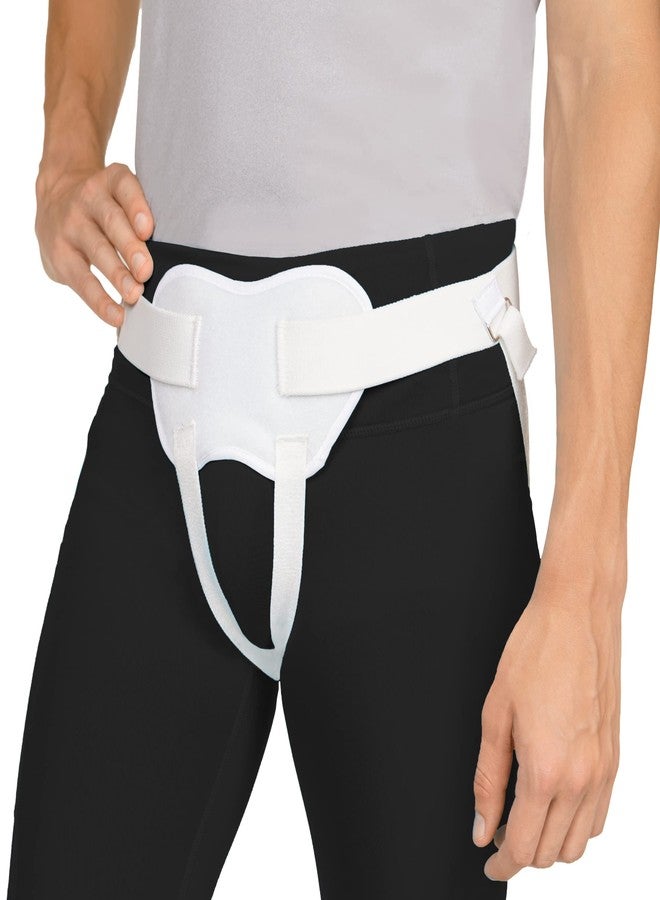 BraceAbility Inguinal Hernia Truss - Scrotal and Femoral Groin Male or Female Compression Support Belt for Testicular, Genital, Bilateral, Direct or Indirect Hernia Pain Relief Treatment Brace (M) - Image 1