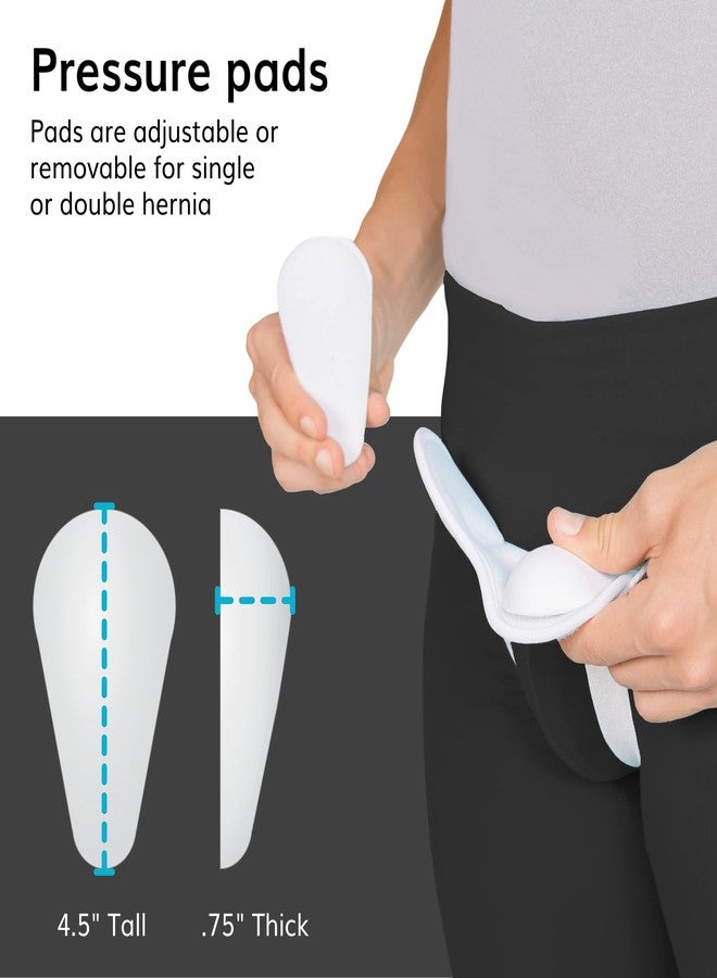 BraceAbility Inguinal Hernia Truss - Scrotal and Femoral Groin Male or Female Compression Support Belt for Testicular, Genital, Bilateral, Direct or Indirect Hernia Pain Relief Treatment Brace (M) - Image 4