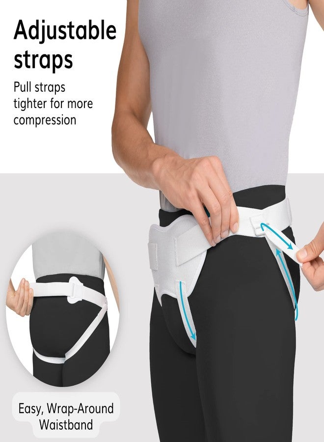 BraceAbility Inguinal Hernia Truss - Scrotal and Femoral Groin Male or Female Compression Support Belt for Testicular, Genital, Bilateral, Direct or Indirect Hernia Pain Relief Treatment Brace (M) - Image 5