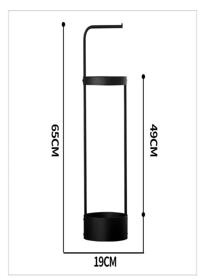 Yeaco Modern, Minimalist Black Metal Freestanding Umbrella Stand – 2-in-1 Use – Dimensions 22 x 22 x 65 cm - Image 5