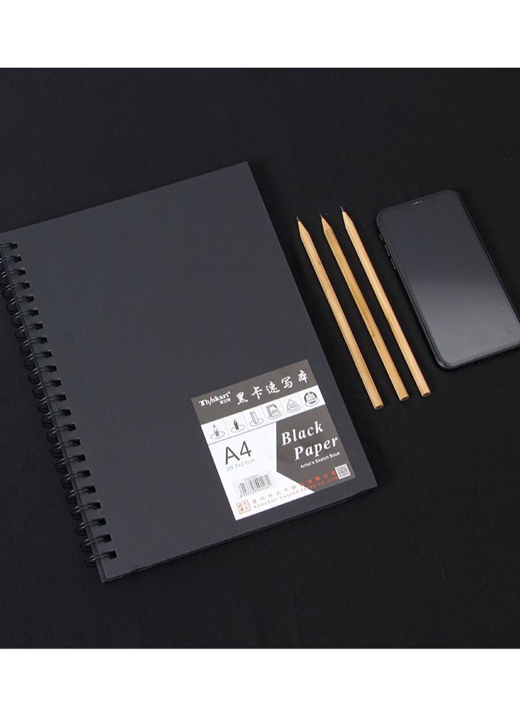 كراسة رسم فنية فاخرة سوداء - Image 1