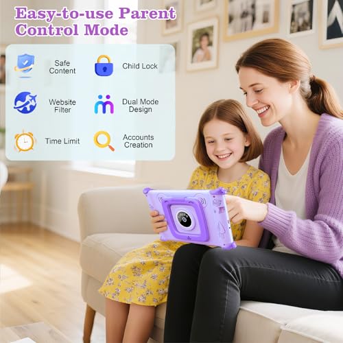 Trayoo Kids Tablet, 7IN Toddler Tablet for Kids with 32GB ROM, Shockproof Case, Education Apps Pre-Installed, Parental Control, WiFi, Netflix, YouTube - Image 4