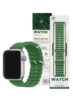 CATANES Apple Watch Ocean Band 41mm 40mm 38mm Soft Silicone Loop Strap for iWatch Series 8/7/SE/6/5/4/3/2/1 Green  - Image 5