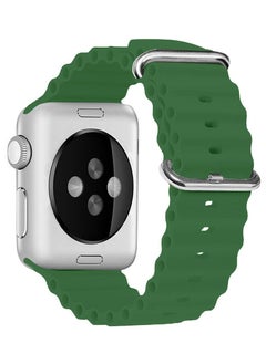 CATANES Apple Watch Ocean Band 41mm 40mm 38mm Soft Silicone Loop Strap for iWatch Series 8/7/SE/6/5/4/3/2/1 Green  - Image 2