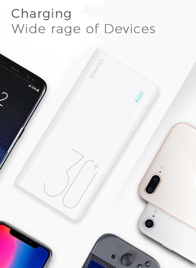 ROMOSS 30000 mAh Sense 8+ Portable Power Bank White - Image 3