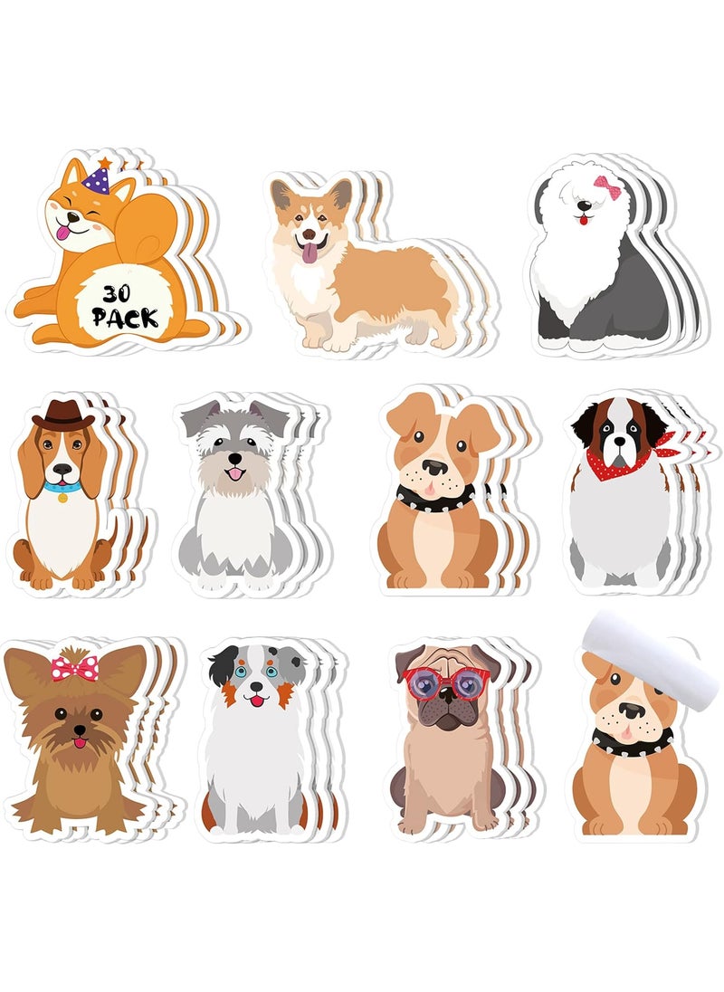 Woanger 30 Pack Dogs Puppy Sticky Notes Dog Themed Party Favors Self Stick Notepad Fun Sticky Notes for Home Office Business Student Classroom Blackboard School Writing Supplies Veterinary Gifts 10 Styles  - Image 1