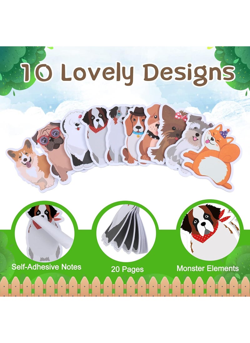 Woanger 30 Pack Dogs Puppy Sticky Notes Dog Themed Party Favors Self Stick Notepad Fun Sticky Notes for Home Office Business Student Classroom Blackboard School Writing Supplies Veterinary Gifts 10 Styles  - Image 3