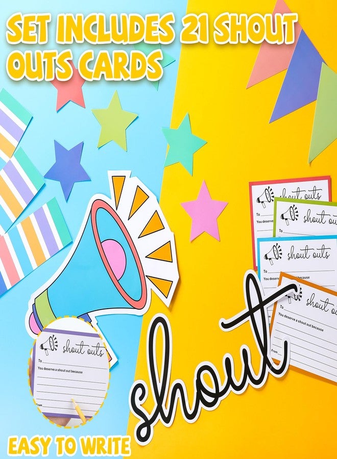 Mooliwe Staff Shout Out Bulletin Board Decoration Colorful Staff Shout Outs Bulletin Board Set with 21 Appreciation and Recognition Cutouts for School Classroom Office Appreciation Wall Door Decor Supplies - Image 4