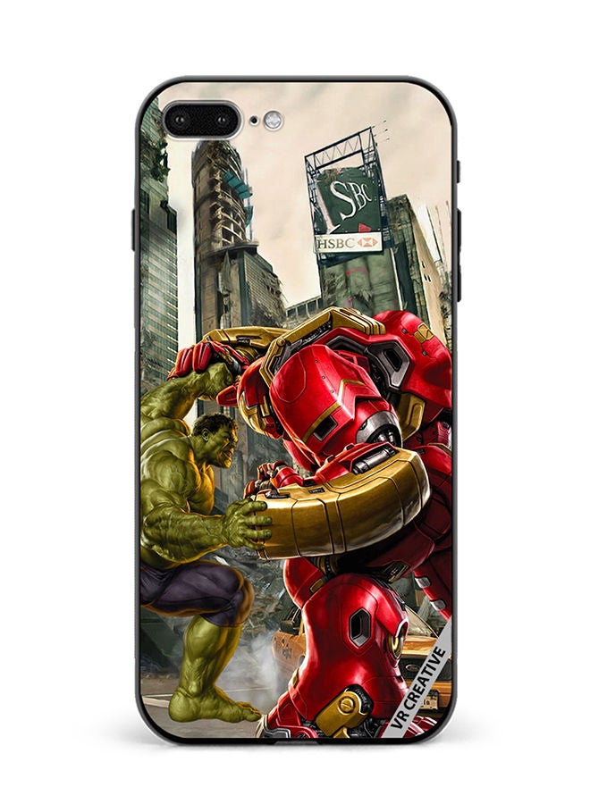 VR CREATIVE Protective Case Cover For Apple iPhone 7 Plus/8 Plus Hulk Vs Hulkbuster Design Multicolour - Image 1