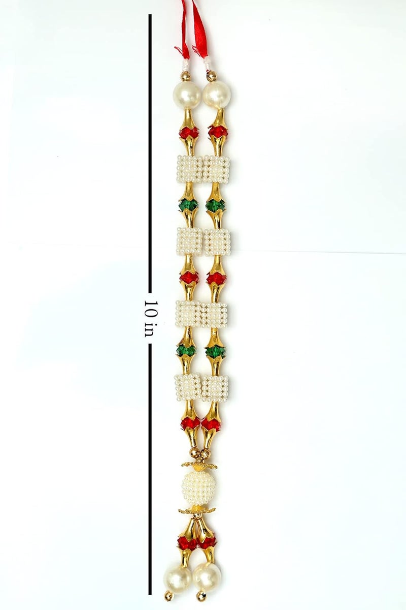 Generic Excellent Garland for Photo Frame | Puja | Haar | Mala for God Goddess & Loved Ones | Artificial Pearl Bead Garland (Standard) (EXCT-PG01.1)  - Image 2