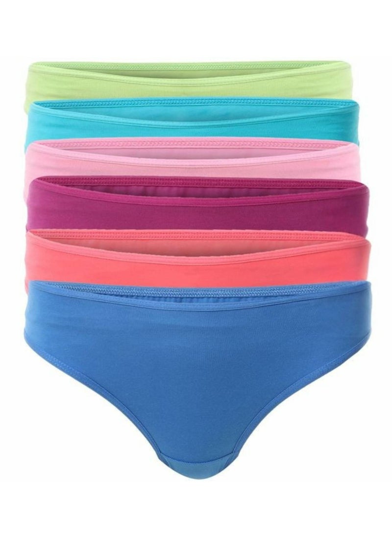 COLORS - Pack of 6 Cotton Bikini Panties Underwear for Women - Image 1