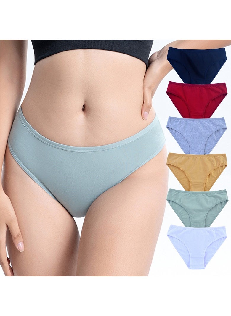 COLORS - Pack of 6 Cotton Bikini Panties Underwear for Women - Image 1