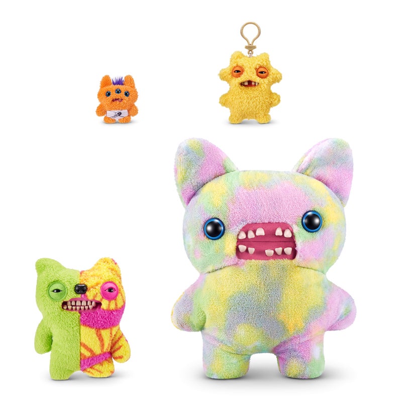Fuggler Misfit Monsters Series 1 9" by ZURU Funny Ugly Monster Plush Toy (Munch Tooth - Green & MultiBoth Teddy Fleece) - Image 4