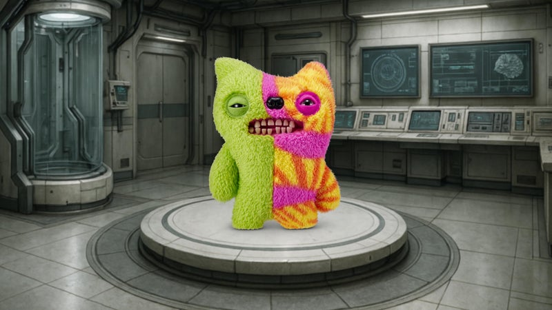 Fuggler Misfit Monsters Series 1 9" by ZURU Funny Ugly Monster Plush Toy (Munch Tooth - Green & MultiBoth Teddy Fleece) - Image 5