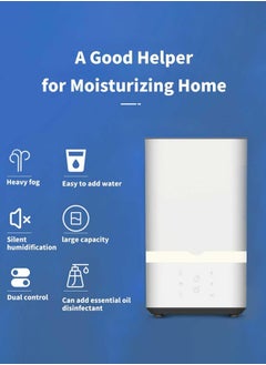 Joshberg Humidifier for Bedroom, 5L Single Room Humidifier Ultrasonic Large Capacity, Mist Level Control, Cool Mist Humidifier, Quiet Sleep Mode, Large Room Humidifiers with Timer and Night Light, Lower Noise,White  - Image 4