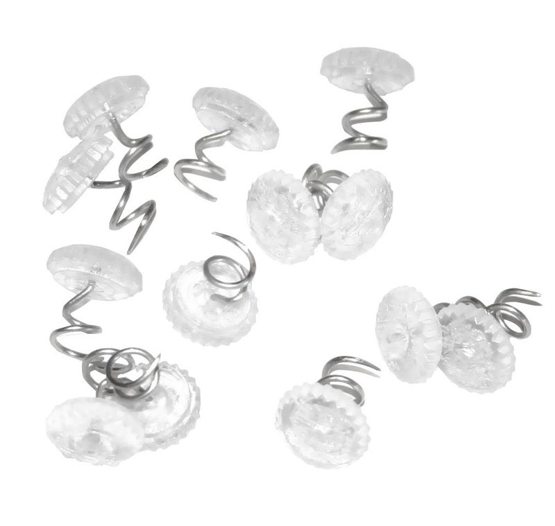 Attmu Attmu 100 Pcs Upholstery Tacks Headliner Pins Clear Heads Twist Pins for Slipcovers and Bedskirts 05 Inches Bed Skirt Pins 