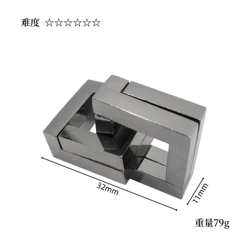 Educational Unlocking Toys Luban Lock Kong Ming Lock Tiktok Popular Children'S Intelligence Unlocking Full Set Nine-Chain Horseshoe Lock - Image 1