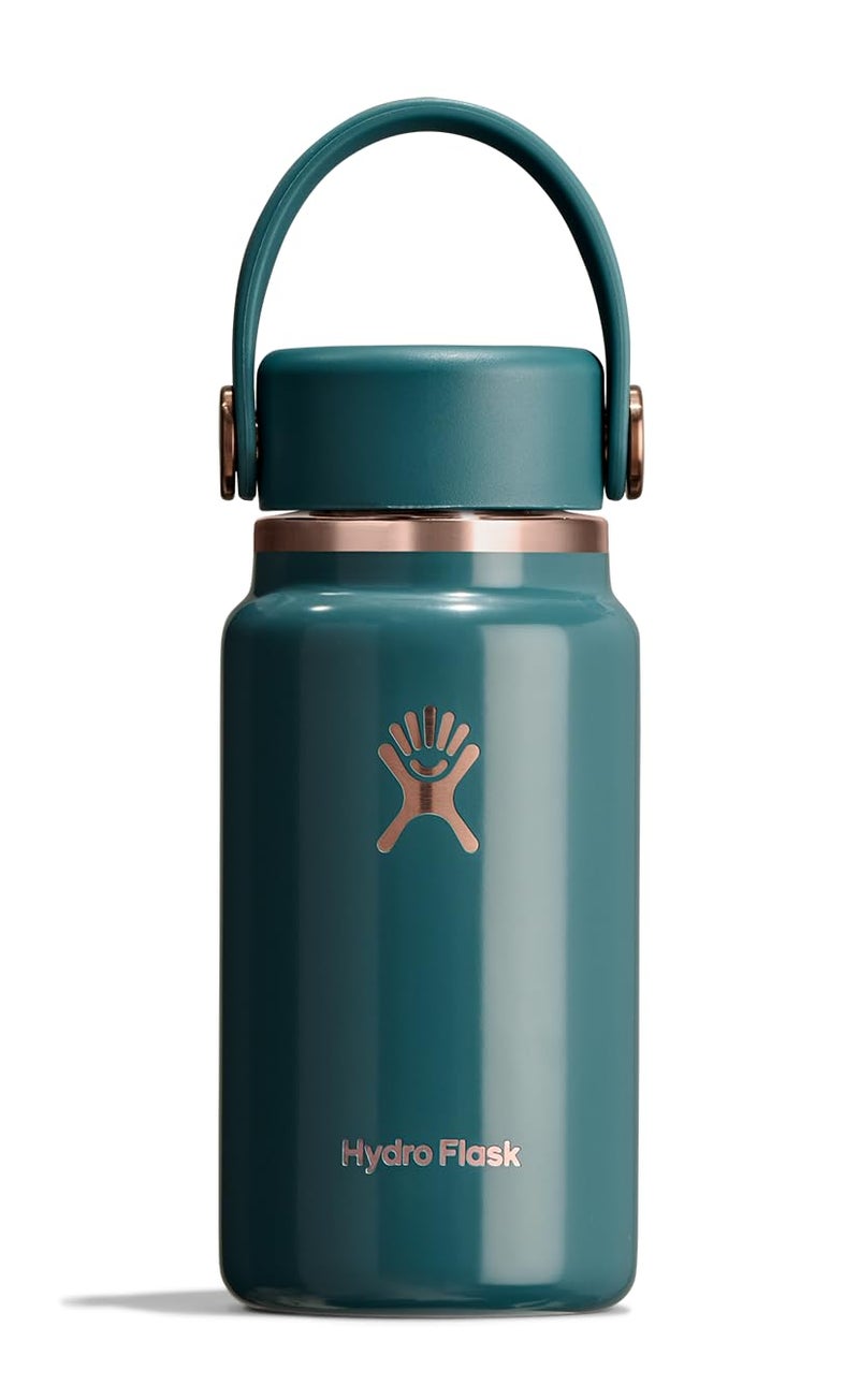 Hydro Flask Micro Bottle Leak Proof Purse or Pocket Flask Insulated Mini Water Bottle 67 Oz Sea Rose Gold - Image 2