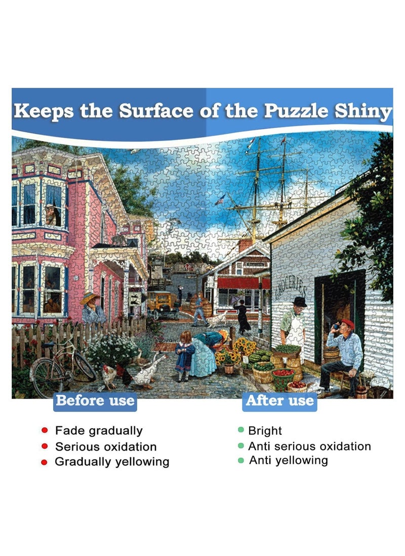 Excefore - Puzzle Glue with Sponge Head, Jigsaw Puzzle Glue for Kids, Puzzle Glue Clear with Applicator, Water-Soluble Special Craft Puzzle Glue, Puzzle Saver for 1000/1500/3000 Pieces of Puzzle, 120ML - Image 1