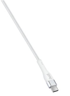 alfanar كابل شحن سريع 480 ميجابايت/ثانية 3 أمبير مضفر من USB Type-A إلى Type-C أبيض 1 متر C31A-CBW08  - Image 3