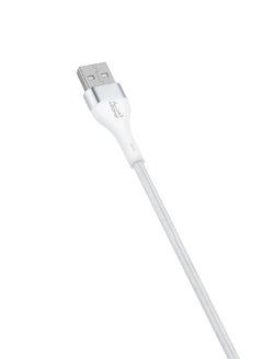 alfanar كابل شحن سريع 480 ميجابايت/ثانية 3 أمبير مضفر من USB Type-A إلى Type-C أبيض 1 متر C31A-CBW08  - Image 2