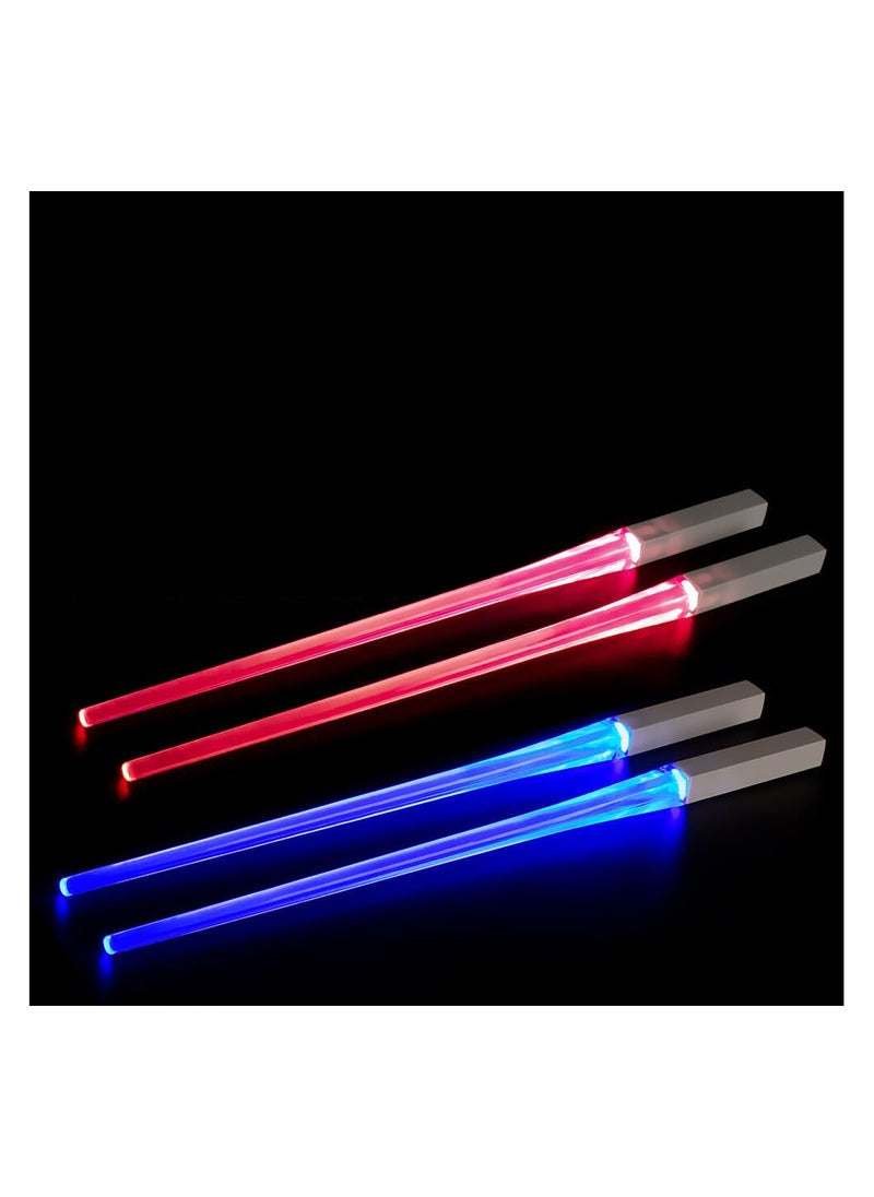 SYOSI 2 Pairs of LED Chopsticks, Luminous Chopsticks, Star Wars Chopsticks Light Up, Mini Lightsaber, Cool Chopsticks, BPA Free and Food-Safe, Lightsaber Chopsticks for Kitchen Dinner Party Sushi Cutlery  - Image 1