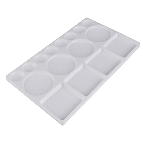 KABEER ART 16 Well Rectangle Plastic Painting Palette - Image 1