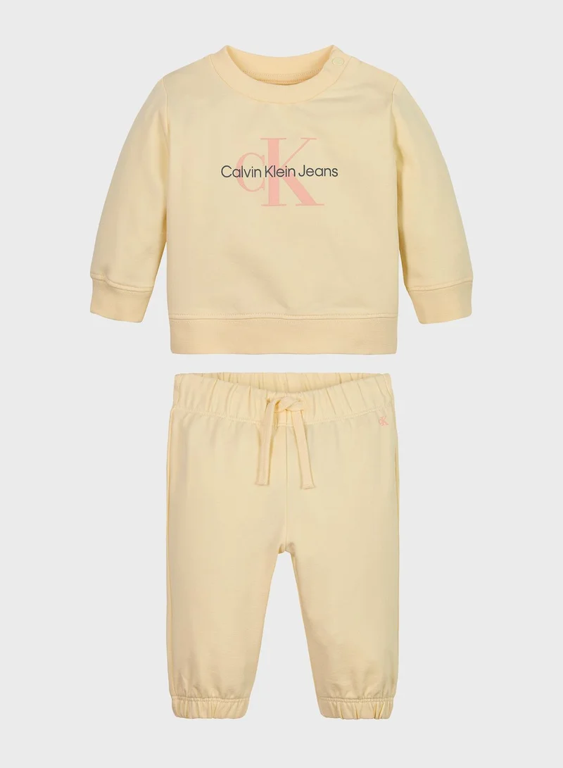 Calvin Klein Jeans Infant Logo Sweatshirt & Sweatpants Set