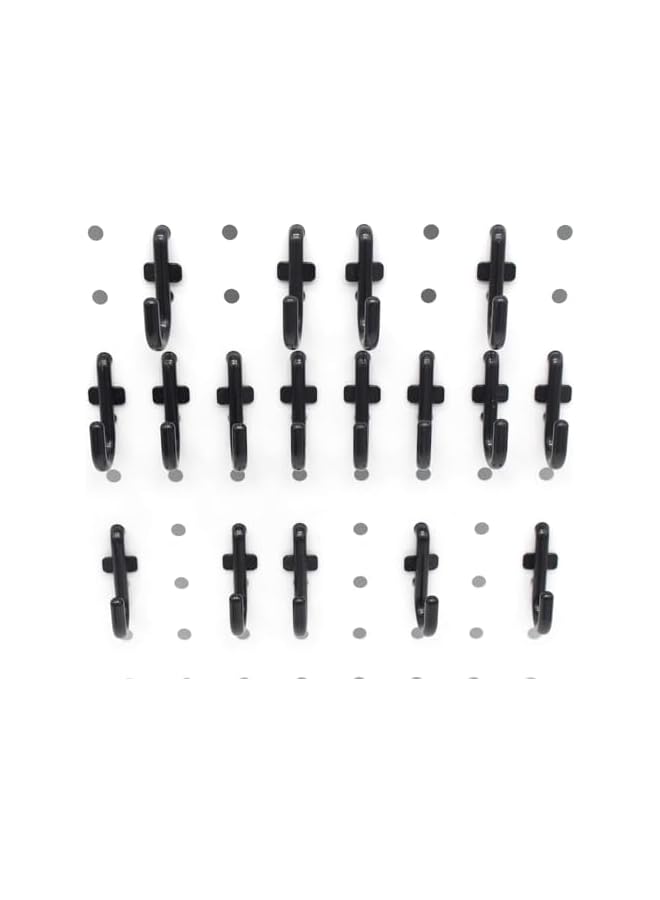 promass 100PCS Black Peg Hooks,Pegboard Hooks Kit Pegboard J Hook Assortment - Image 2