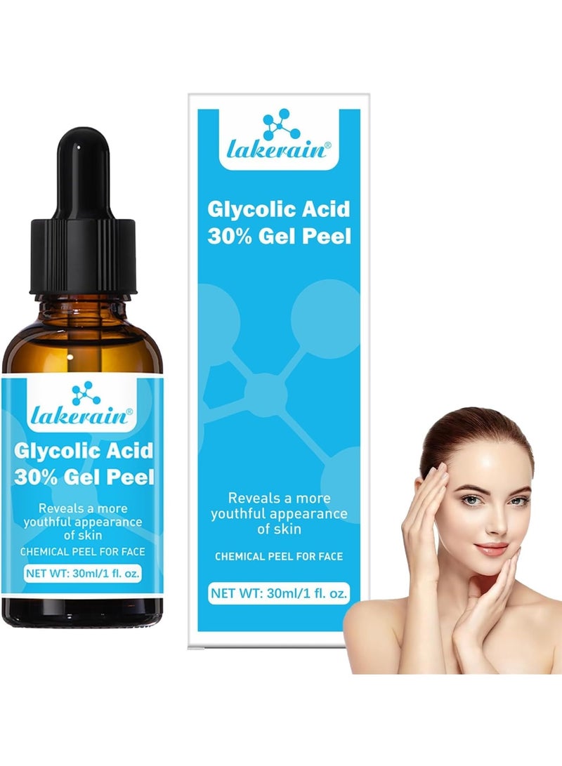 KASTWAVE KASTWAVE Peeling Solution, 30% Glycolic Acid Gel for Face with Chamomile Extract & Green Tea Extract, Pore Minimizer, Exfoliant Blackheads, Fight Visible Blemishes And Improve The Look Of Skin Texture  - Image 1