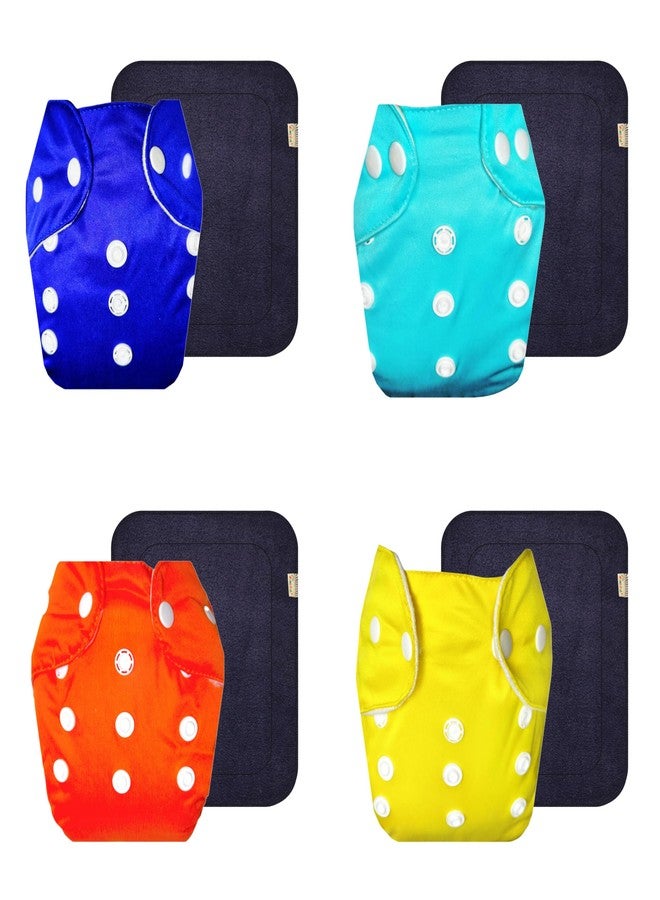 Dumbledo Lite Cloth Diaper with Black Insert (Pack of 4) | Hypoallergenic | Leakproof | Easy to Clean | Worry-Free Diapering | 3 Months - 2 Years | Unisex Baby - Image 1