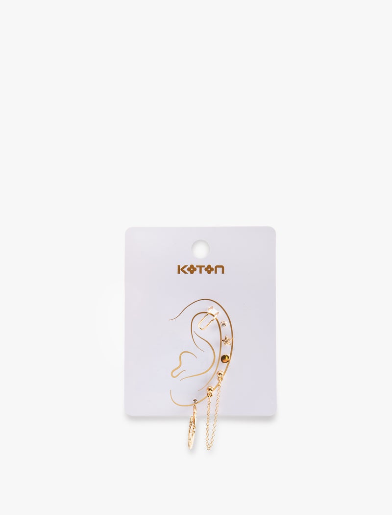 KOTON Metal Cuff Earring Set - Image 4