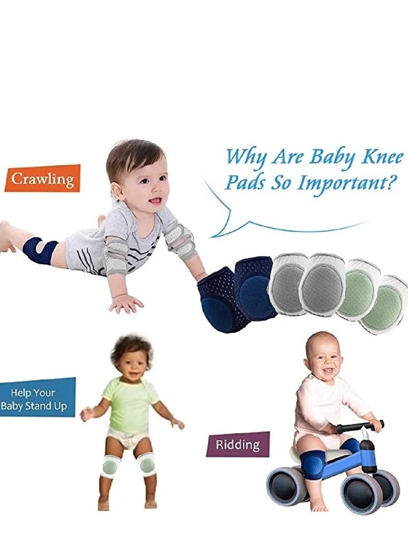 AntiSlip Baby Crawling Knee Socks for Infants, Soft Cotton with Grip Pads, Ideal Gift for Toddlers, Set of 3 Pairs  - Image 2