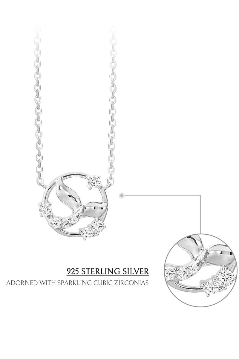 AWNL True-Love Mermaid Necklace for Women – Pendant with White Zirconia Gemstone and Sterling Silver, Middle East Exclusive Collection - Image 5