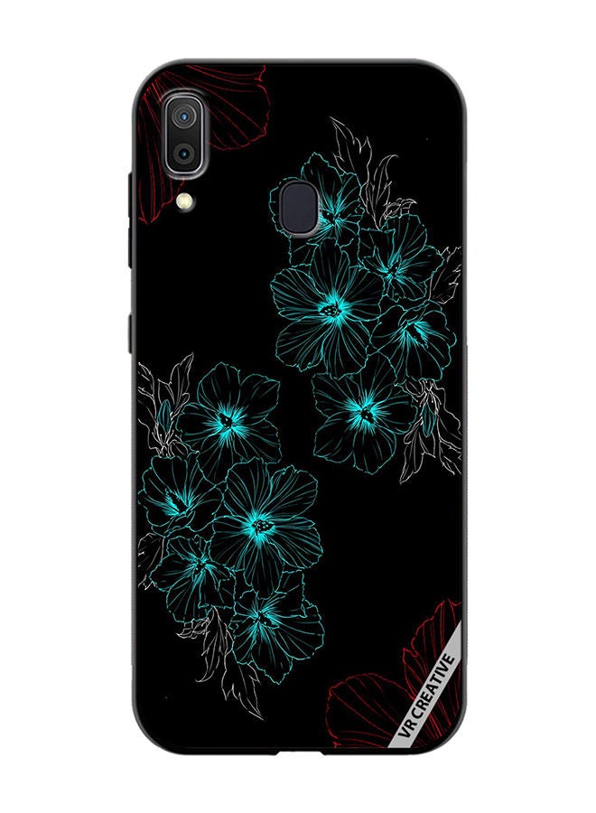 VR CREATIVE Protective Case Cover For Samsung Galaxy A30 Flower Design Multicolour - Image 1