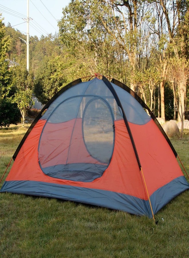 Hillman 2 Person Backpacking Tent 3-4 Season Windproof Camping Tent Awning Family Tent Two Doors Double Layer with Aluminum rods for Outdoor Camping Family Beach Hunting (Orange-2 Person) - Image 5
