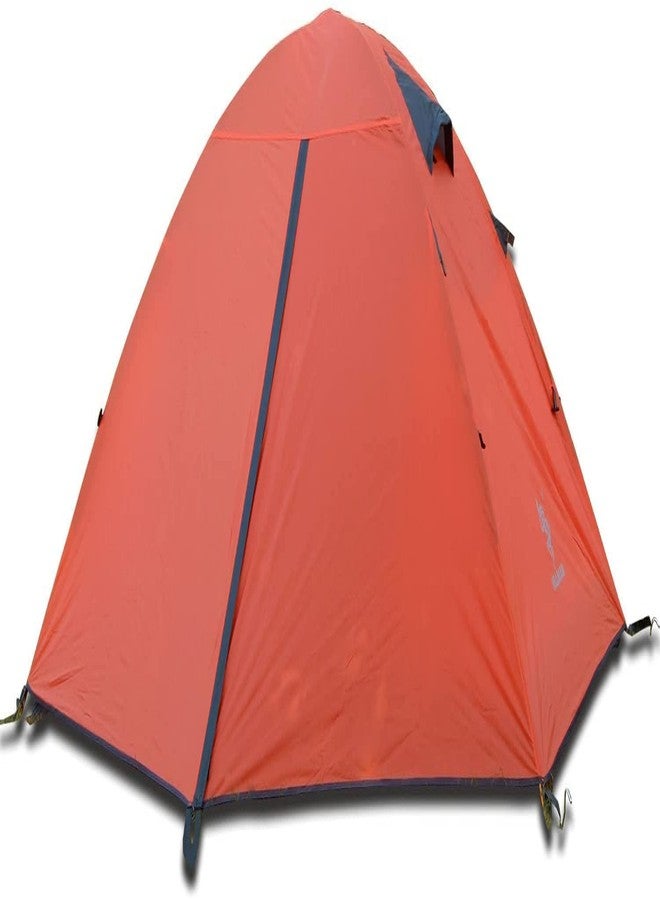 Hillman 2 Person Backpacking Tent 3-4 Season Windproof Camping Tent Awning Family Tent Two Doors Double Layer with Aluminum rods for Outdoor Camping Family Beach Hunting (Orange-2 Person) - Image 4