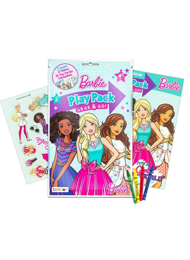 Bendon Barbie Coloring & Activity Books for Kids Ages 4-8 - Bundle with Puffy Stickers & Play Pack - Image 3