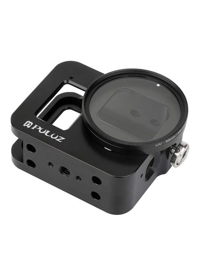 PULUZ for GoPro HERO8 Black CNC Aluminum Alloy Housing Shell Case Protective Cage with Insurance Frame & 52mm UV Lens for GoPro HERO8 Black - Image 1
