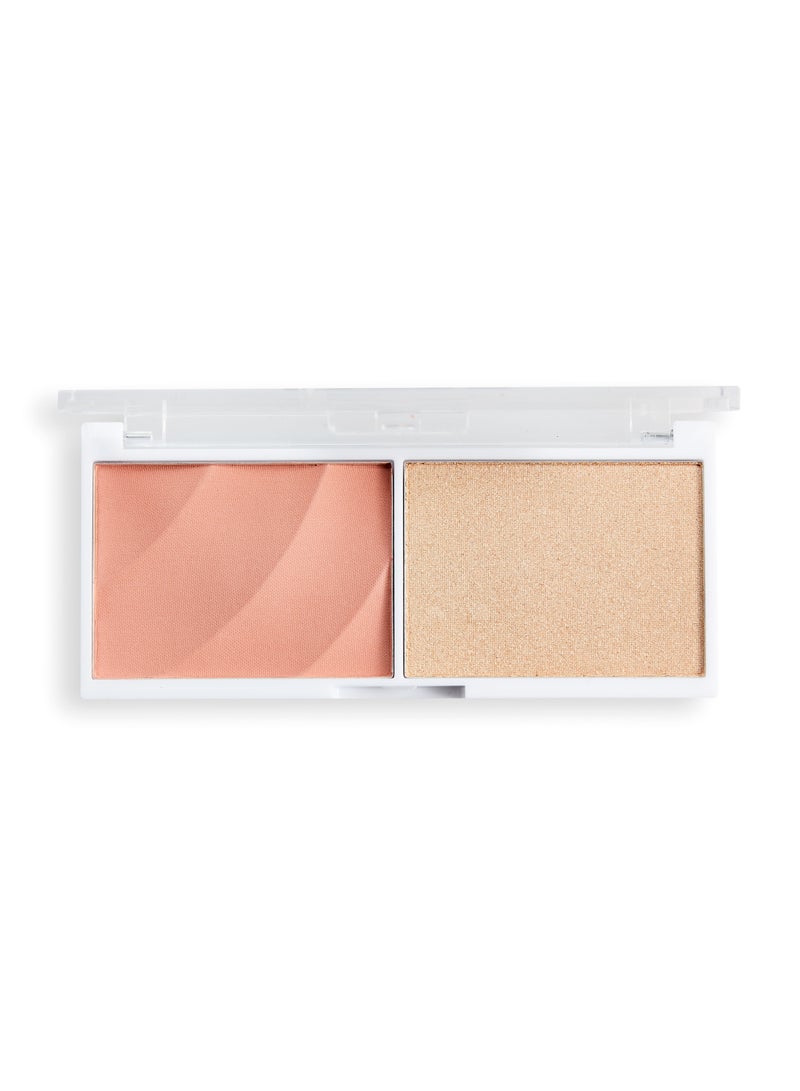 REVOLUTION Duo Blush & Highlighter Blushed Sweet - Image 1
