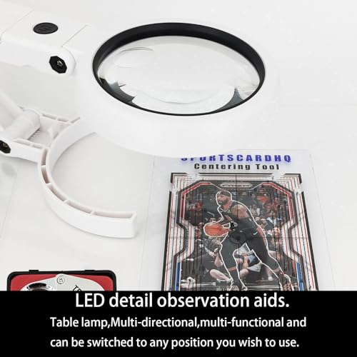 Flinduy Sports Cards Grading Kit Card Centering Grading Tool Sports Trading Cards Measuring Tools LED detail observation aids - Image 3