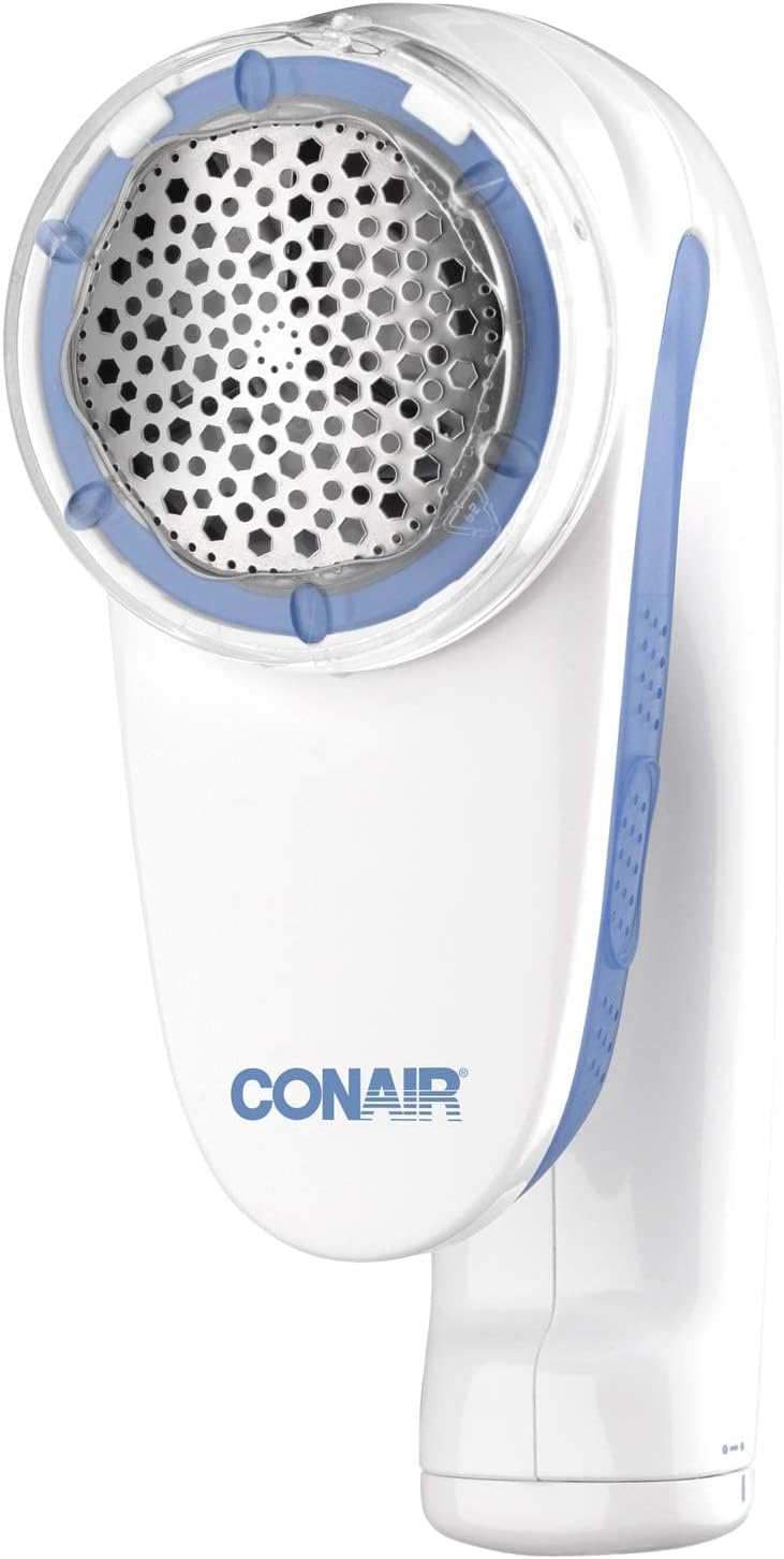 Conair Fabric Shaver and Lint Remover Battery Operated Portable Fabric Shaver White - Image 1