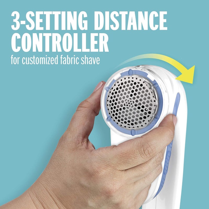Conair Fabric Shaver and Lint Remover Battery Operated Portable Fabric Shaver White - Image 4