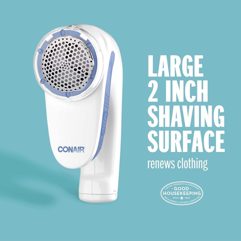 Conair Fabric Shaver and Lint Remover Battery Operated Portable Fabric Shaver White - Image 5