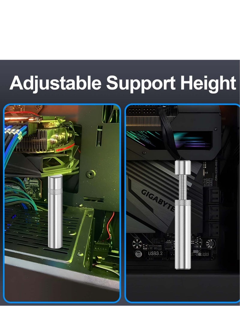 Captaintech Graphics Card GPU Support Bracket, Adjustable Height GPU Sag Stand Bracket with Magnet and Non-Slip Sheet, GPU Holder for Prevent Universal VGA Graphics Card Sag Enhance Stability, L - Image 5