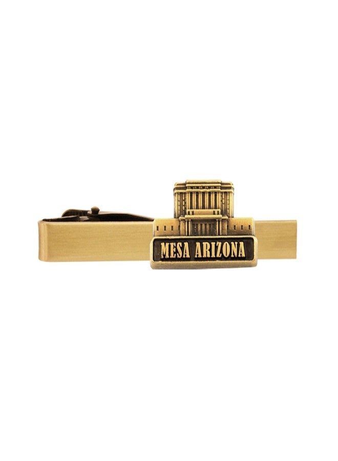 Ringmasters LDS Mesa Arizona Temple Gold Steel Tie Bar - Tie Clip - Priesthood Gift, LDS Missionary, Tie Clip - Image 1